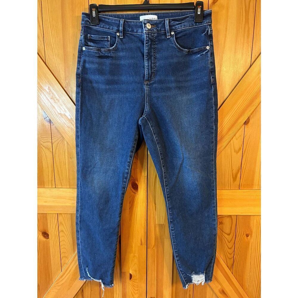 LOFT Women's Skinny Jeans in Dark Blue Wash